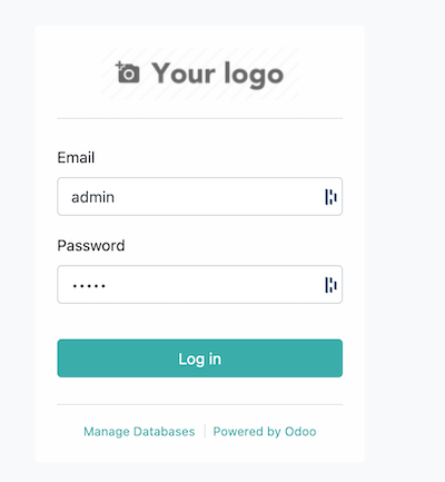 Odoo 14.0 Login Screen