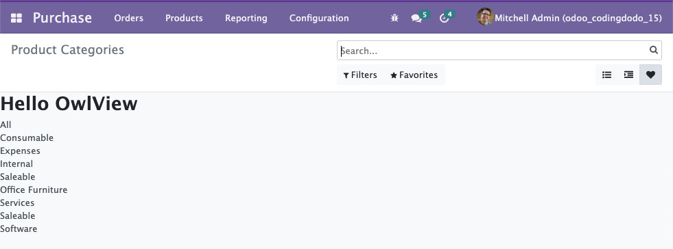 Odoo 15 JavaScript Reference: OWL Views, WebClient, Services, and hooks.